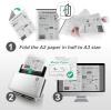 imagePlustek A2 Scanner Carrier Sheet Scan A2 Paper by Folding to A3  Protects Flimsy Wrinkled or Torn Papers for Old Blueprint Report Newspaper Crinkled Photos
