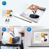 imagePlustek A4  Letter Size Document Carrier Sheets Pack of 5  Protects Fragile Paper and A3 Size Document by Folding Support Epson Brother Fujitsu and Canon Document Scanner