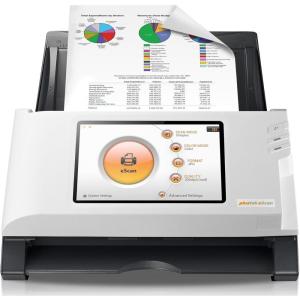 imagePlustek eScan A180 PCLess Duplex Wireless Network Document Scanner 7quot Touchscreen with MultiPage Scanning Support Network FoldereMailCloudFTPPCMacUSB