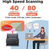 imagePlustek WideFormat Color Duplex Document Scanner S30 for LargeFormat Document Scan Scans Wide Up to 12quot and Long Up to 200quot 100Sheet Duplex Auto Document Feeder