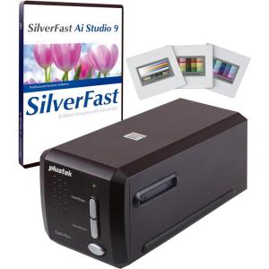 imagePlustek OpticFilm 8300i Ai Film Scanner  Converts 35mm Film ampamp Slide into Digital Bundle SilverFast Ai Studio 9  QuickScan Plus Include Advanced IT8 Calibration Target 3 Slide