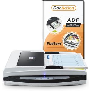 imagePlustek PL4080  High Speed Versatile Scanner Flatbed  ADF All in one with 50 Sheet Document Feeder and A4 Size Flatbed scan Special Design Suit for Multi Folded documents